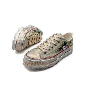 Chaussures de créateur haut de gamme 2025, chaussures en toile originales pour femmes, chaussures plates décontractées de haute qualité, chaussures de créateur populaires, baskets à lacets tendance - Product Image 3