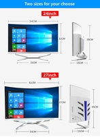 Ordinateur tout-en-un 24 pouces du fabricant, processeur Core i7/i9, ultra-fin, sans cadre, écran LCD Full HD, carte graphique dédiée, pour les jeux, le travail et le bureau
