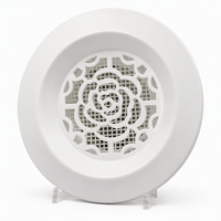 Diffuseur d'air rond en alliage d'aluminium et ABS à motif floral, direction réglable, système de ventilation intérieur monté au plafond