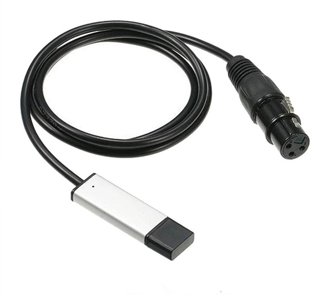 FTDI USB RS485 XLR DMX Stage Light Control Cable Computer Debugging Cable Replacement for Freestyler