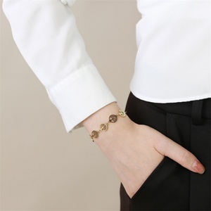 เครื่องประดับแฟชั่น สร้อยข้อมือจี้ทรงกลม สร้อยข้อมือโซ่ลายต้นไม้แห่งชีวิต - Product Image 5