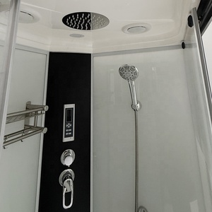 Nouvelle Cabine de Douche Carrée Intégrée pour Hôtel avec Porte Coulissante Pliante en Verre et Base à Cadre - Product Image 3
