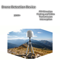 Detector de Drones Fijo KZ-02, Alcance de 10 km, Banda Completa de 70 MHz-6 GHz, 360° °   Sistema de Detección de Drones