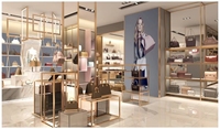 Étagères de magasin de sacs de design d'intérieur Présentoir de sacs pour magasin Présentoir de sacs et de chaussures Vitrine de magasin
