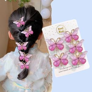 5 pz/set all'ingrosso in versione coreana alla moda con Clip per capelli a farfalla con strass colorato con Clip per capelli da donna - Product Image 6