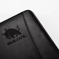 Portafolio Multifuncional A4 Personalizado de Cuero PU con Calculadora y Cierre, con Logotipo Personalizado