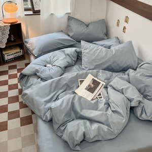 Juego de Ropa de Cama de Cuatro Piezas, 100% Algodón, Tamaño King, Color Puro, Personalizable, de Lujo, para Bodas, Ecológico - Product Image 2