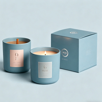 Boîte cadeau pour bougie personnalisée, parfumée, en matériaux recyclés écologiques rigides de qualité supérieure, avec pelliculage mat à feuille d'or, revêtement UV et doublure en éponge