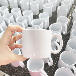 White Ceramic Sublimation <b>Mug</b> 8Oz Single <b>Set</b> Solid Color Blank For Giveaways General Use - Product Image 1