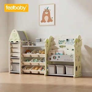 Feelbaby rak buku plastik bayi, lemari mainan anak dalam ruangan kamar tidur Set furnitur mainan Modern