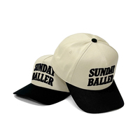 Casquette de baseball classique unisexe en coton 100% à deux tons, personnalisée RD BA 0690, avec drapeau brodé, 6 panneaux, pour le golf