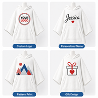 Poncho-couverture imprimé par sublimation 320 g/m², sans MOQ, en polaire douce et épaisse, confortable, surdimensionné, avec logo personnalisé