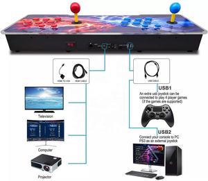 وحدة تحكم ألعاب تلفزيونية منزلية مع 26800 لعبة مدمجة، وحدة تحكم لاسلكية تدعم FC/GBC/GB، هيكل معدني وأكريليك بدقة عالية كاملة - Product Image 5