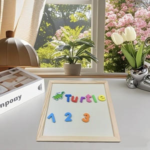 <span class=keywords><strong>Caballete</strong></span> de Dibujo <span class=keywords><strong>para</strong></span> Niños con Soporte, Pizarra Magnética de Madera Segura 2 en 1 <span class=keywords><strong>para</strong></span> Aprendizaje en Casa y Juego Creativo Familiar - Product Image 4