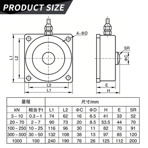 Hochpräziser, flacher Kraftsensor mit außergewöhnlicher Steifigkeit, Speichentyp, für industrielle Gewichtsmessgeräte - Product Image 3