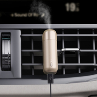 Diffuseur d'arômes de voiture électrique OEM en plastique Type-C à ultrasons sans eau, clip de ventilation, mini désodorisant d'ambiance à huile, vente en gros