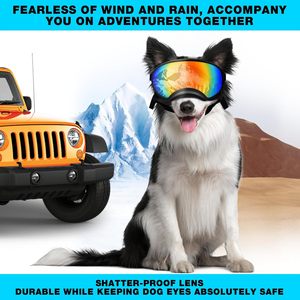 Gafas <span class=keywords><strong>de</strong></span> Sol para Perros con Protección UV y Correa Ajustable para Perros Pequeños, Medianos y Grandes, Gafas para Mascotas - Product Image 4