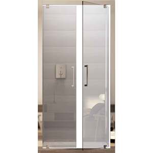 Ap.61 Accessoires d'intérieur en verre imprimé Porte de douche à deux charnières 86-94 cm - Product Image 1