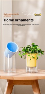 P252 Diseño moderno con cuerda Mecha de maceta de autorriego automática y función de absorción de agua Juego de macetas perezosas - Product Image 5