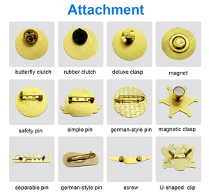 Époxy cuivre antique pour insigne d'épinglette Logo imprimé personnalisé bouton en métal de sécurité en gros pour vêtements broche de poitrine de mode - Product Image 5