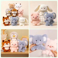 Bobova Peluche d'éléphant personnalisée mignonne pour bureau, super douce, garnie de coton PP, doublure en maille, anti-stress, cadeau d'anniversaire pour enfants