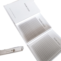 Cils individuels en grappes tuftées segmentées douces faits à la main en PBT, plateau personnalisé, kit d'extension de cils DIY, boîte de 10 rangées