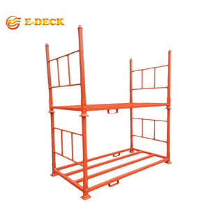 Đóng mở lưu trữ có thể gập lại kim loại di động <span class=keywords><strong>Stackable</strong></span> lốp Pallet kệ cho lốp - Product Image 3