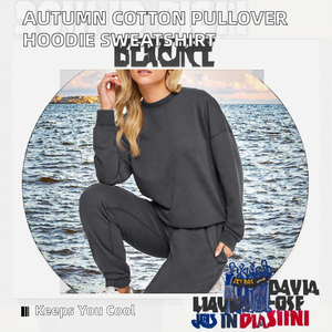 Sudadera con Capucha de Algodón Tejido Transpirable con Lavado Ácido, Cuello Redondo, Color Sólido, Estilo Formal de Verano XG178 - Product Image 2