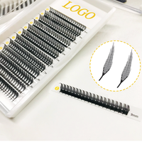 Plume Anime Spike Lashes Pre Made Anime Chunk 8-15mm C D Curl Comic Spire Lash Soft Manga Promade Fans