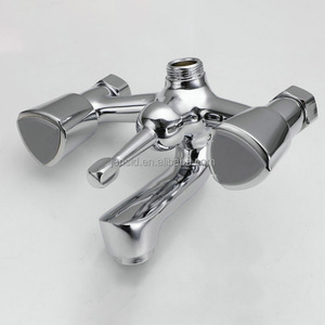 <span class=keywords><strong>Rubinetto</strong></span> Doccia a Parete in Lega di Zinco Cromato Lucido con Doppia Maniglia, Funzione Dosata e Getto a Pioggia, Moderno <span class=keywords><strong>Rubinetto</strong></span> Argento - Product Image 1
