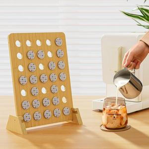ชั้นวางแคปซูลกาแฟไม้ไผ่ 7 ชั้น ความจุขนาดใหญ่ สำหรับวางบนเคาน์เตอร์ในร้านกาแฟ - Product Image 1