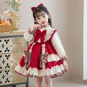 Robe de princesse Lolita pour filles automne et hiver robe de bébé d'un an nouvelle jupe pour enfants vêtements pour enfants - Product Image 5