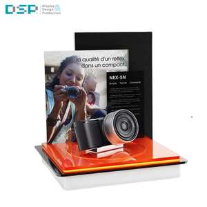 Présentoir d'objectif de caméra acrylique à quatre emplacements personnalisé avec couvercle anti-poussière DSP Vietnam Factory - Product Image 2