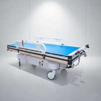 Chariot de transport médical d'urgence VU de qualité hospitalière avec barrières de sécurité pour patients en soins intensifs et cliniques
