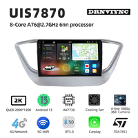 Sistema Multimedia para Coche con Radio 2K de 9 Pulgadas 7870 Android 13 para Hyundai Verna Accent 2018-2021 con Carplay, Android Auto, WIFI, BT y GPS