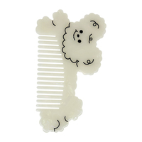 Peigne à cheveux en acétate personnalisé, motif animal de dessin animé mignon, plaque épaissie, antistatique, accessoires pour cheveux de chien, peigne lissant