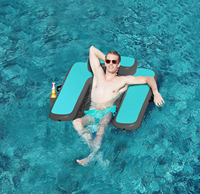 Plateforme de quai gonflable en PVC à haute flottabilité, économique, portable, pour sports nautiques, aire de jeux aquatique, usage hôtelier et de villégiature, 5-10 personnes