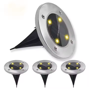 Lampes solaires enterrées transfrontalières, étanches, 8 LED, lumineuses, pour patio, jardin, décoration, éclairage d'ambiance - Product Image 2