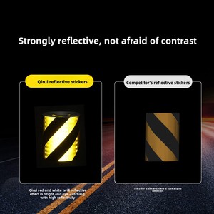 Film adhésif réfléchissant super résistant et haute luminosité pour poteaux de signalisation routière et poteaux de limitation de hauteur pour installations de circulation rapide - Product Image 2