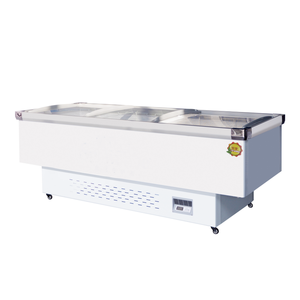 Venta directa de fábrica Supermercado Exhibición refrigerada Isla Gabinete Puerta corredera Congelador Arcón Congelador - Product Image 2