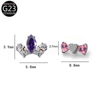 Wedding Titanium Piercing Jewelry Fashion Stud Earrings Diamond Fine Jewelry Earrings Zircon Nose Ring Sexy Body Jewelry