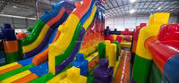 Château gonflable modulaire de qualité commerciale avec toboggan pour les jeux d'enfants en plein air