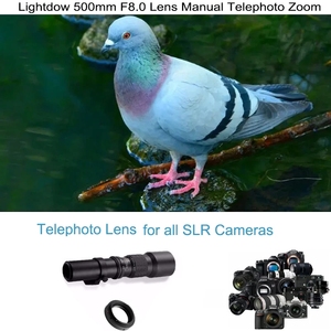เลนส์ F8.0 500มม. แบบแมนนวลพร้อมตัวแปลง T2 T MF โหมดโฟกัสสำหรับ <span class=keywords><strong>Canon</strong></span> สำหรับกล้อง <span class=keywords><strong>Nikon</strong></span> สำหรับ Sony Fuji Olympus Pentax - Product Image 3