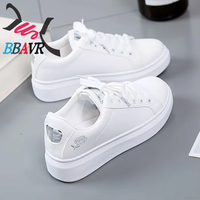 Xuanhui Fashion Baskets basses pour femme, blanches, décontractées, pour le sport et le skateboard en extérieur