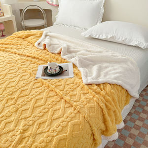 Manta de Felpa de Doble Cara OEM, Tejida en Poliéster Sherpa, para Todas las Estaciones, Suave y Cálida, para Cama, Sofá, Dormitorio, Sala de Estar, Uso Doméstico - Product Image 2