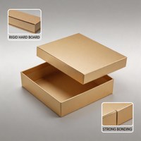 Boîte cadeau en carton rigide avec couvercle et base, logo personnalisé, papier mat écologique, emballage pour vêtements en deux parties