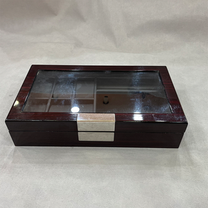 Custom Wooden Watch <b>Sunglasses</b> Jewelry Storage Box With Transparent Display Window High Quality Wooden Organizer Box With Logo - Product Image 6