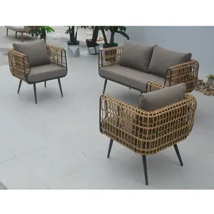 Alüminyum sandalye bahçe mobilyaları Set halat mobilya seti lüks açık kanepe Modern veranda açık Rattan