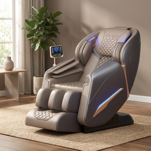 Poltrona Massaggiante Elettrica 3D Automatica di Lusso, Zero Gravity 4D in Pelle PU Marrone per la Cura della Famiglia, Nuovi Prodotti - Product Image 3