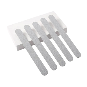 Custom Logo Double-Sided Emery Material Wooden Nail File Thin Sandpaper Manicure Tool Curved Shape Manufactured Wood File